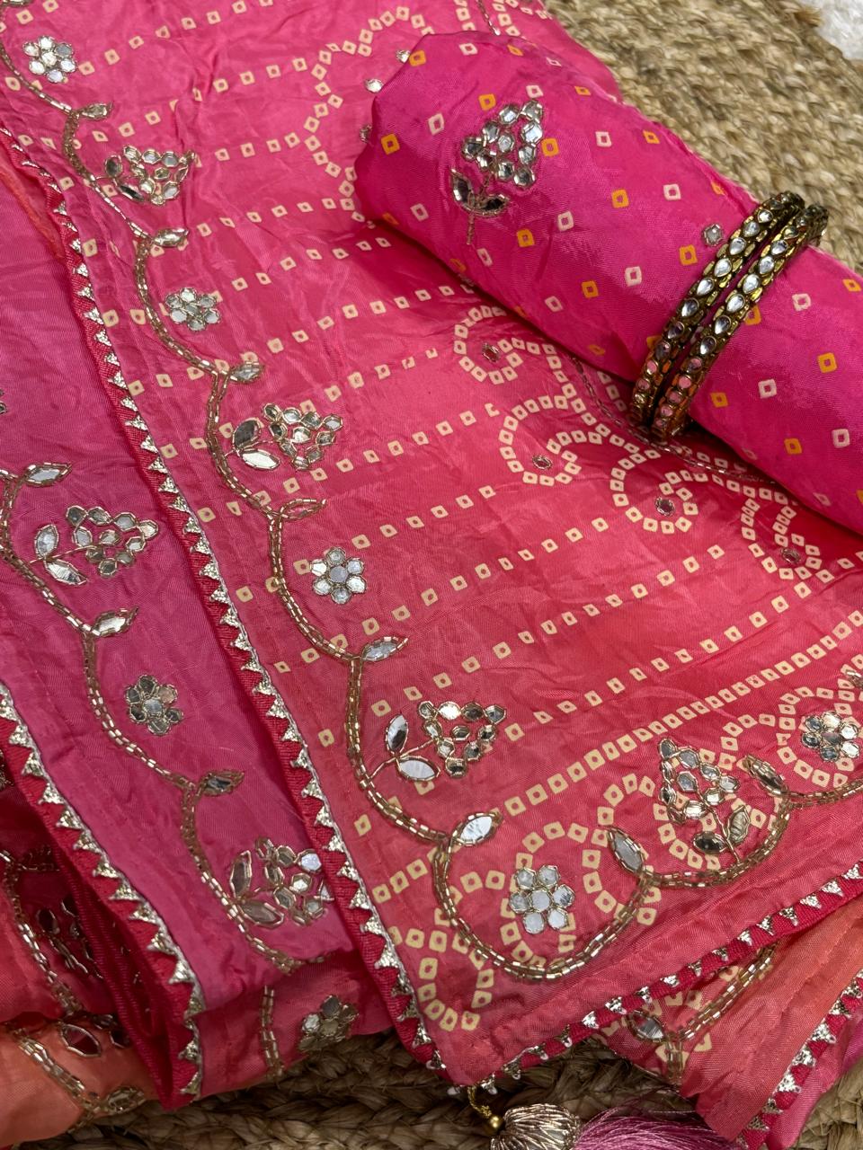 Jaipuri Silk Saree soft silk fabric detail