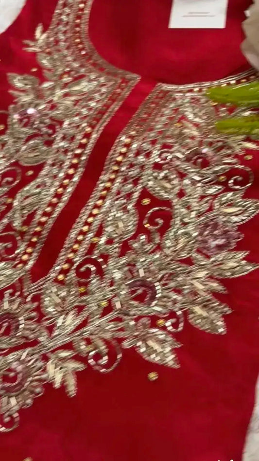 Crepe Silk with Hand Embroidery Suit