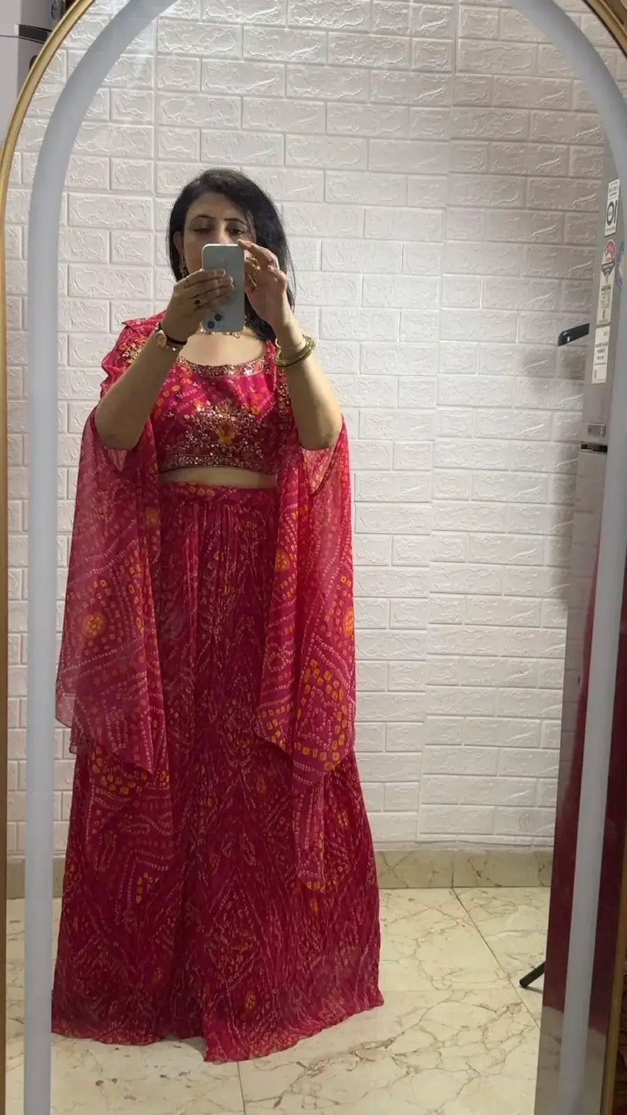 Hand work Lehenga with Cape