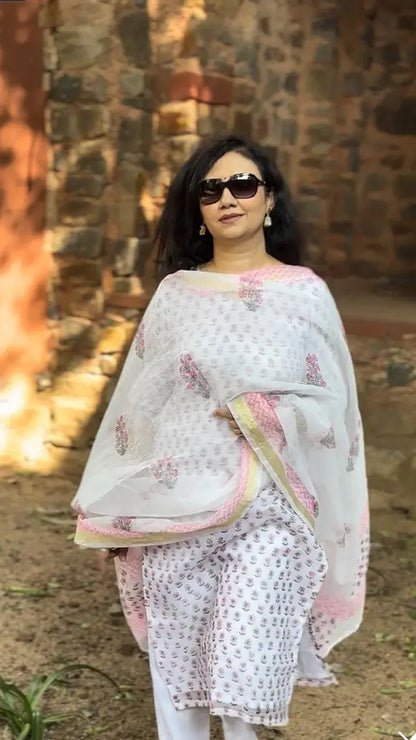 Kota Doriya with Block Printing