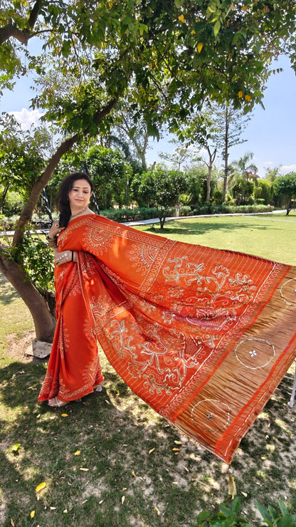 Gajji Silk Saree fabric premium silk design detail