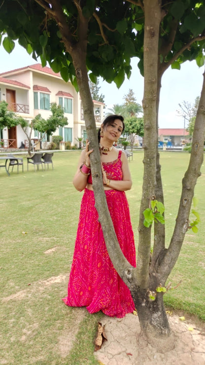 Rani pink lehenga for women festive styling