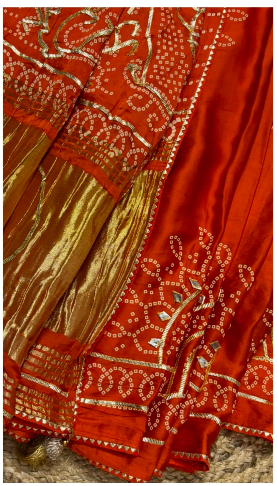 Gajji Silk Saree fabric texture premium silk detail