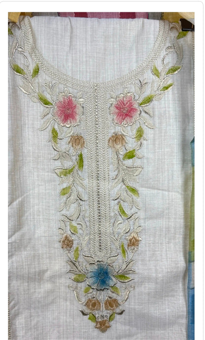 Cotton Silk with Multicolor Dupatta