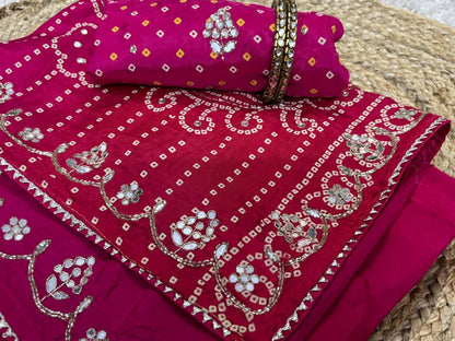 Jaipuri Soft Silk Saree for wedding and festive wear